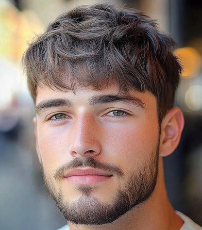 Wig Short Straight Synthetic Men