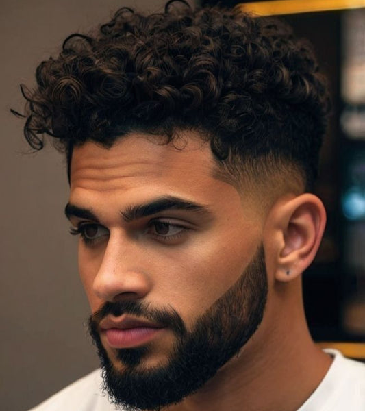 Wig Synthetic  Short Curly Men