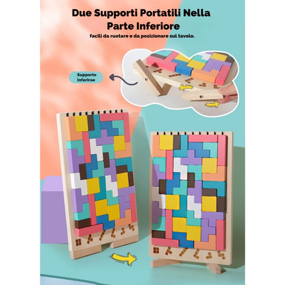 3D Puzzle Logico - Il Gioco Educativo in Legno che Stimola la Mente dei Bambini