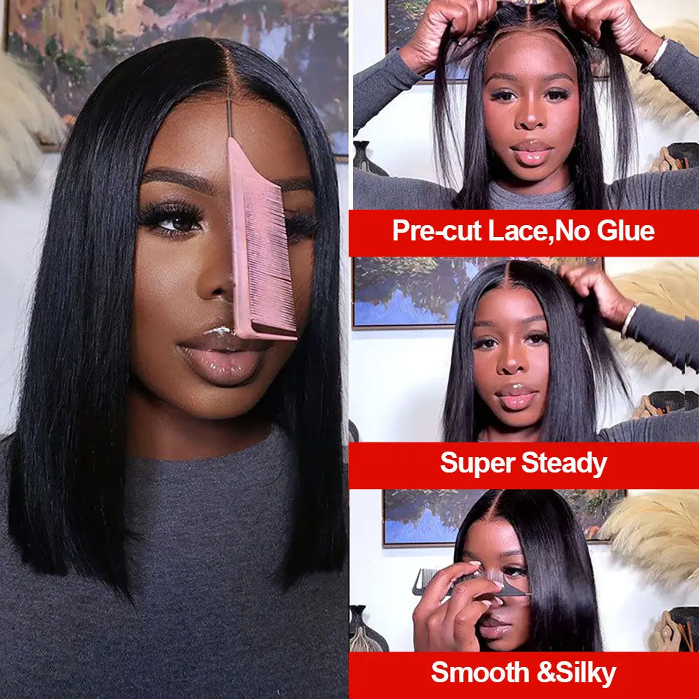 Wig Straight Short Glueless