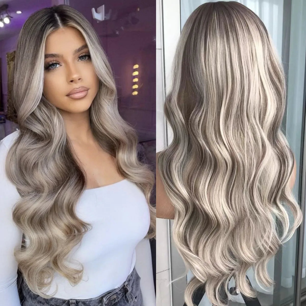 Wig Wavy Synthetic