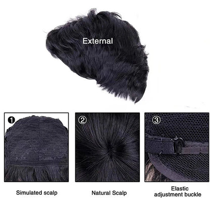 Wig Short Straight Synthetic Men