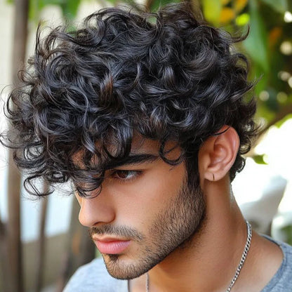 Wig Curly Men